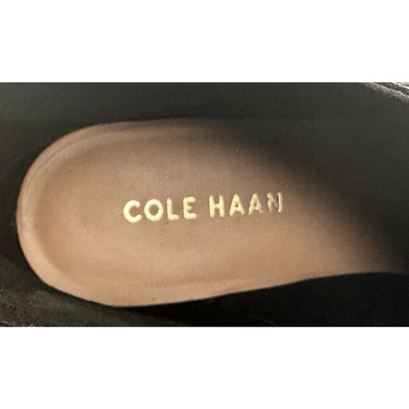 COLE HAAN Naia Black Leather Ankle Boots Womens Size 7B Side Zip New $200 A - Picture 11 of 13